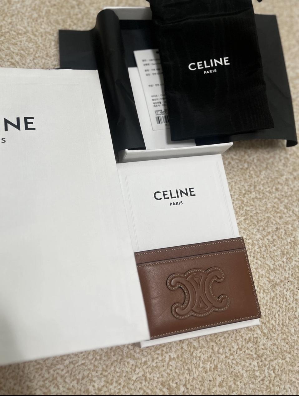 셀린느 퀴르 트리옹프 카드 지갑 풀박  /택포