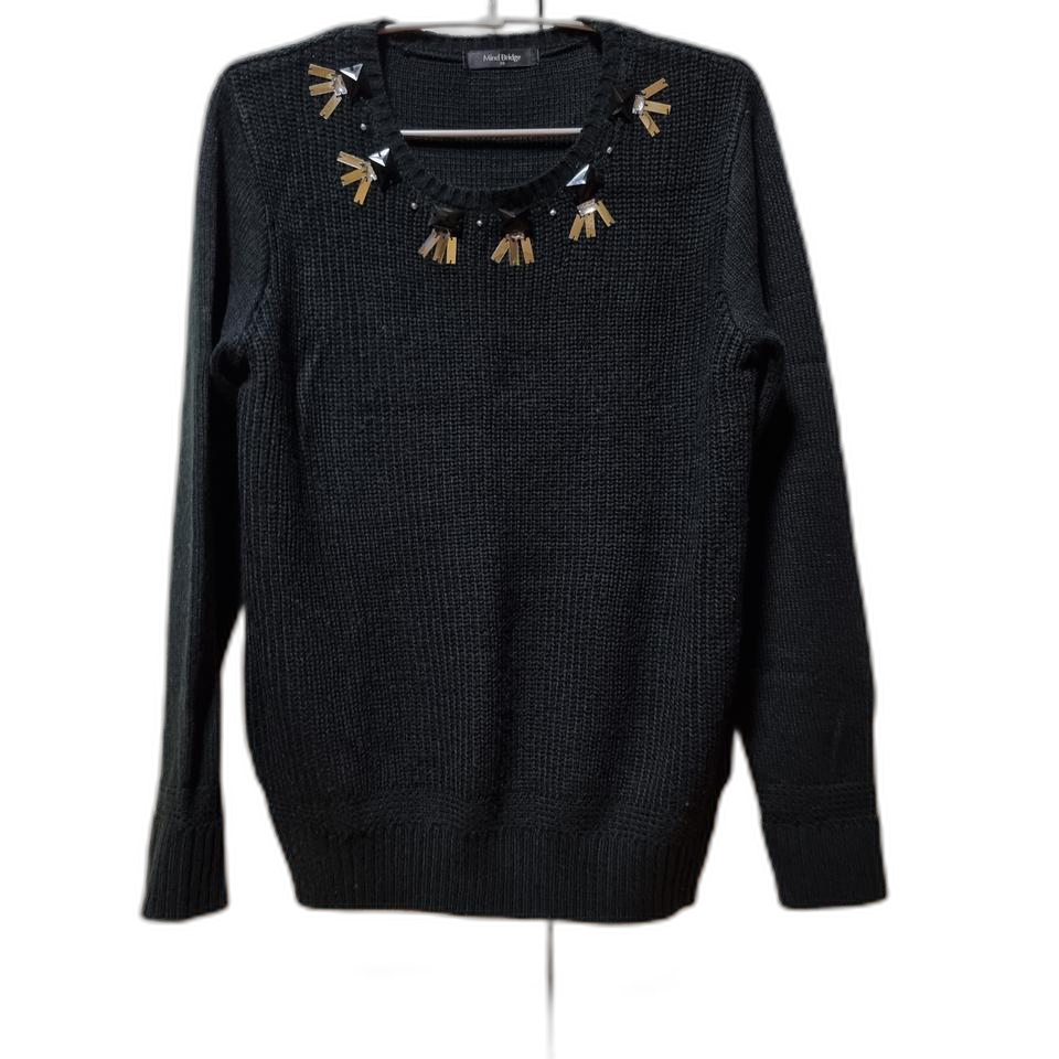 마인브릿지 블랙 스웨터 니트