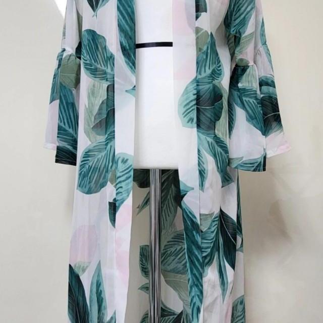 쉬폰 롱 로브 가디건