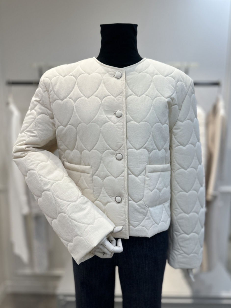 [새상품] 레니본 하트패딩퀼팅자켓