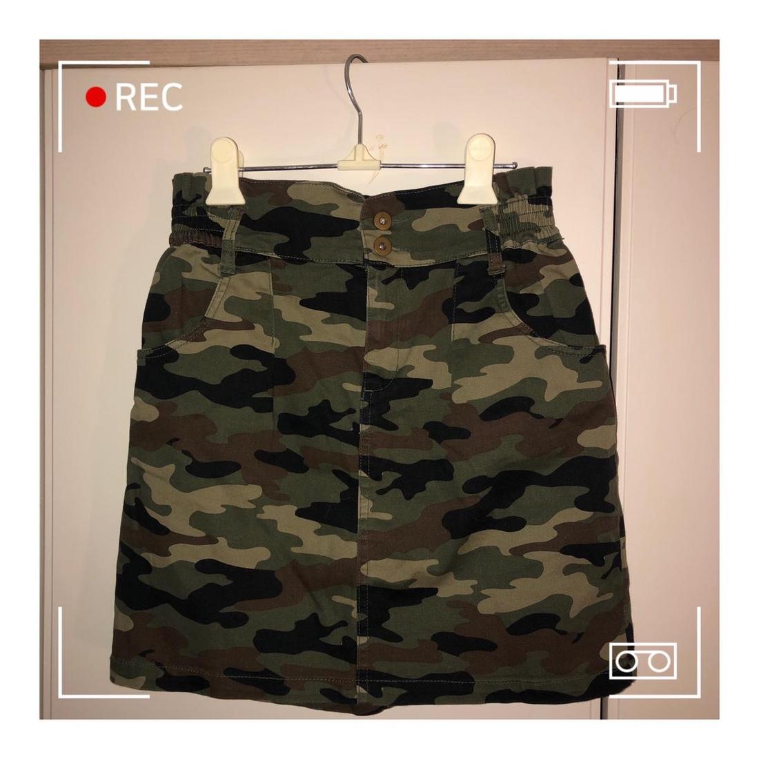 빈티지 y2k 그런지 카모 스커트