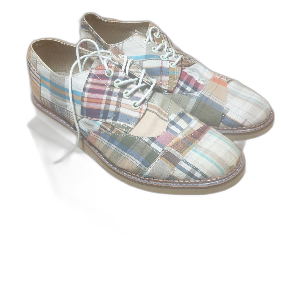 TOMS 남성 마드라스 플레이드 브로그 280mm 구두