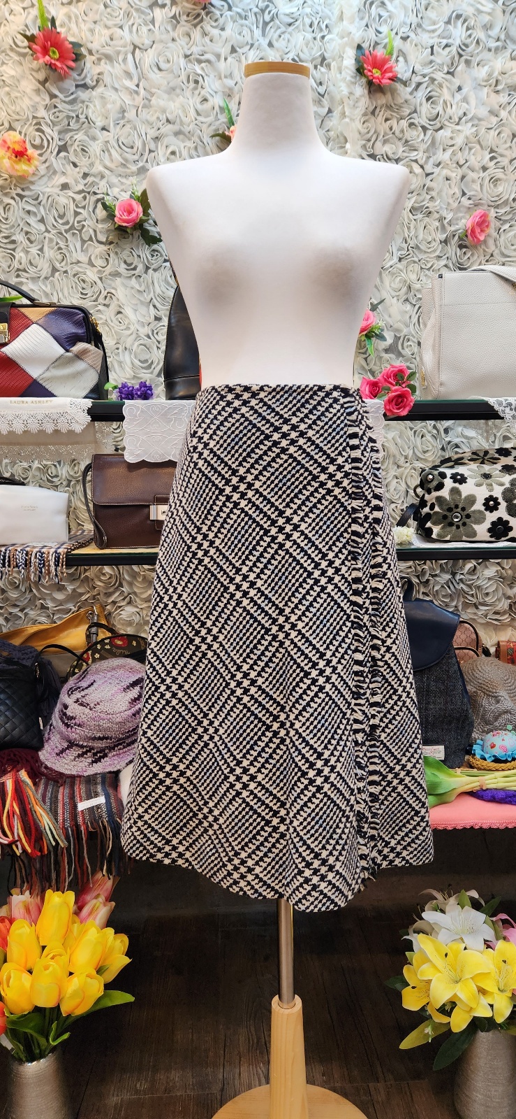 AREA FREE 모 혼방 트위드 롱스커트 (77)