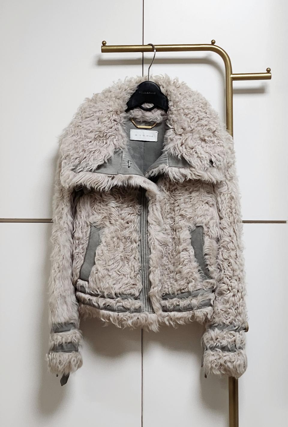 MICHAA 미샤 양털 리얼 무스탕 자켓55