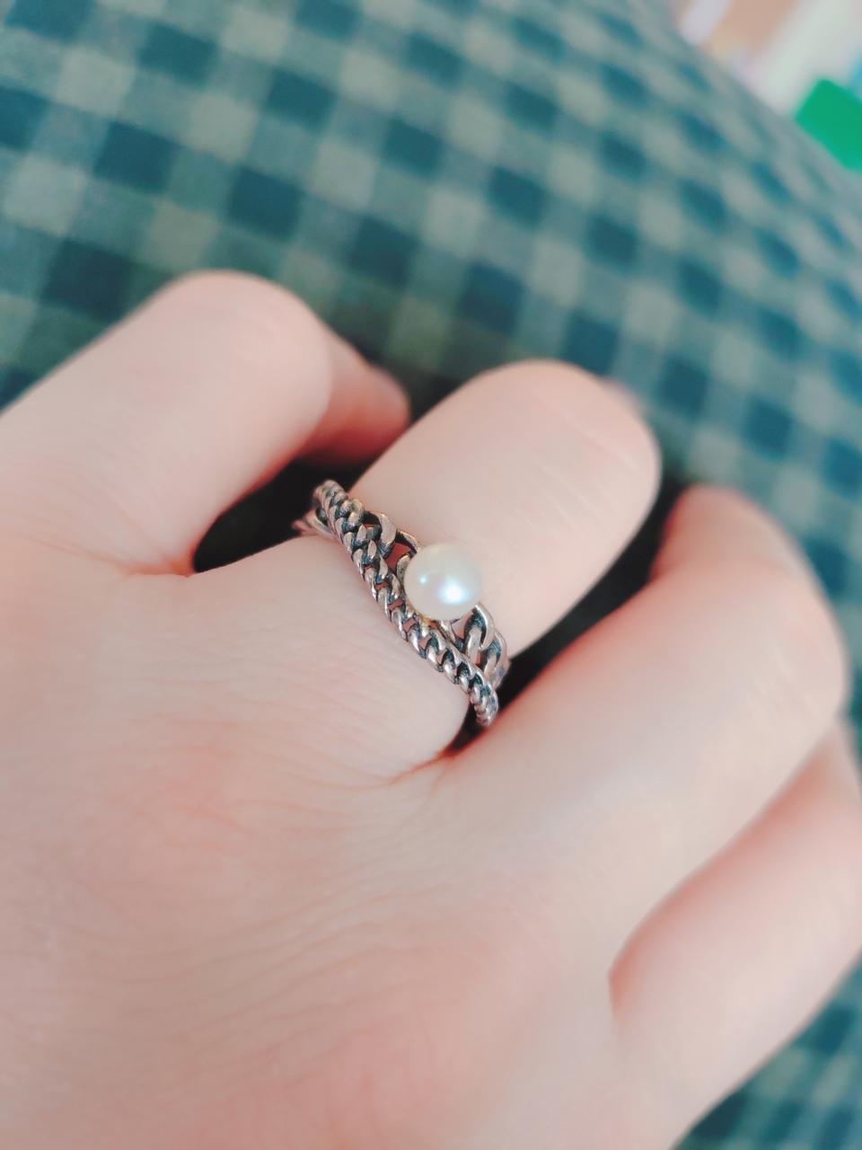 [무료배송]정가 53,000원 엔틱 실버 진주 반지(프리사이즈)