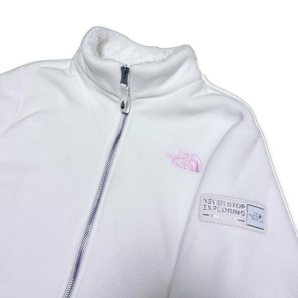 노스페이스 핑크 화이트 후리스