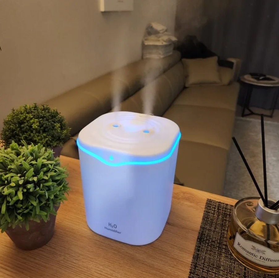 최신형 2L 대용량 USB 무드등 초음파 가습기