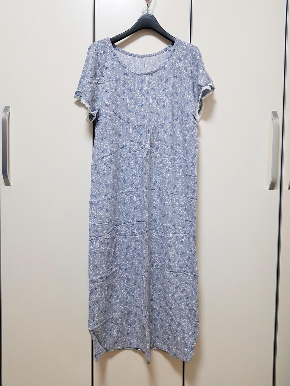 자주 룸 원피스 홈드레스 그레이칼라 M