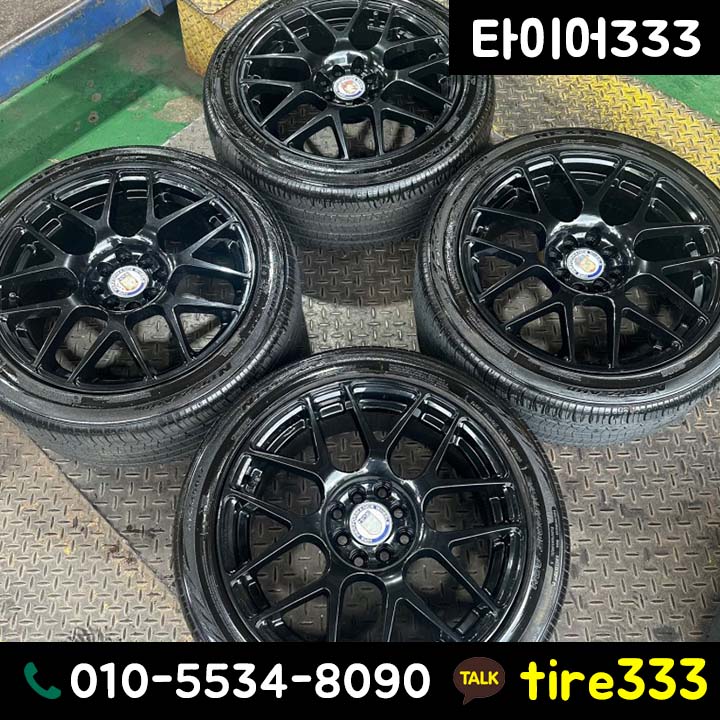 17인치 HRE P40 유광블랙 중고휠 1대분