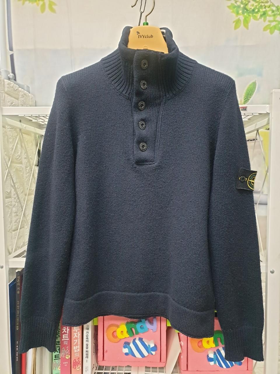 (07F/W) 스톤아일랜드 니트 스웨터 버튼+지퍼 (S90)