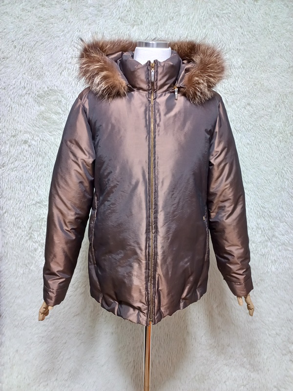 휠라골프 거위털 정품 여성 폭스퍼 겨울 여자후드구스다운패딩점퍼95