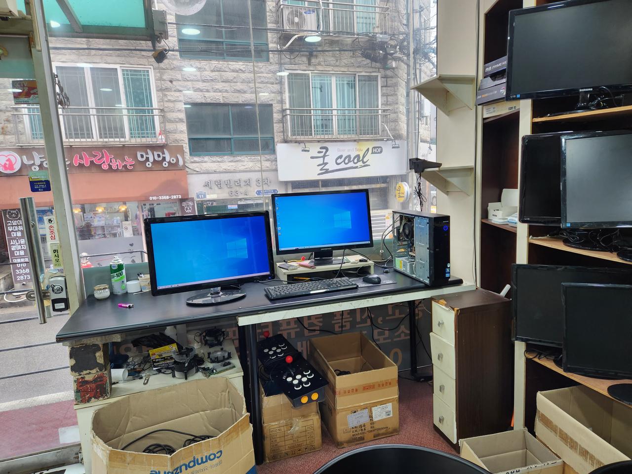 중고컴퓨터~사무용~듀열모니터~저렴하게팜니다~전화주세요