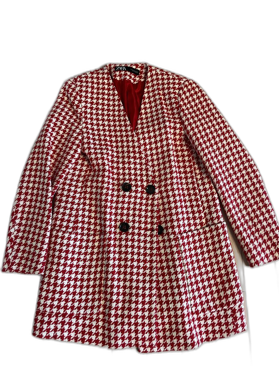 자라 하운스투스 체크코트