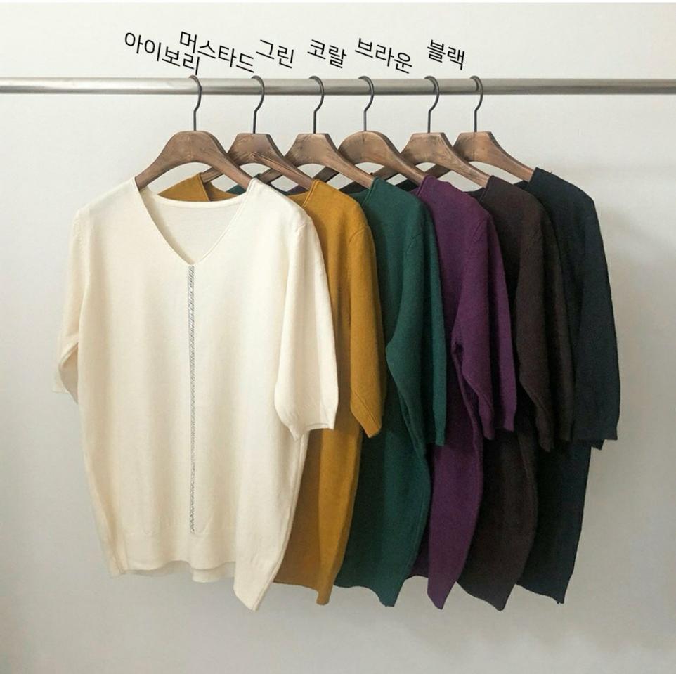 큐빅 반팔 니트(새상품무료배송)