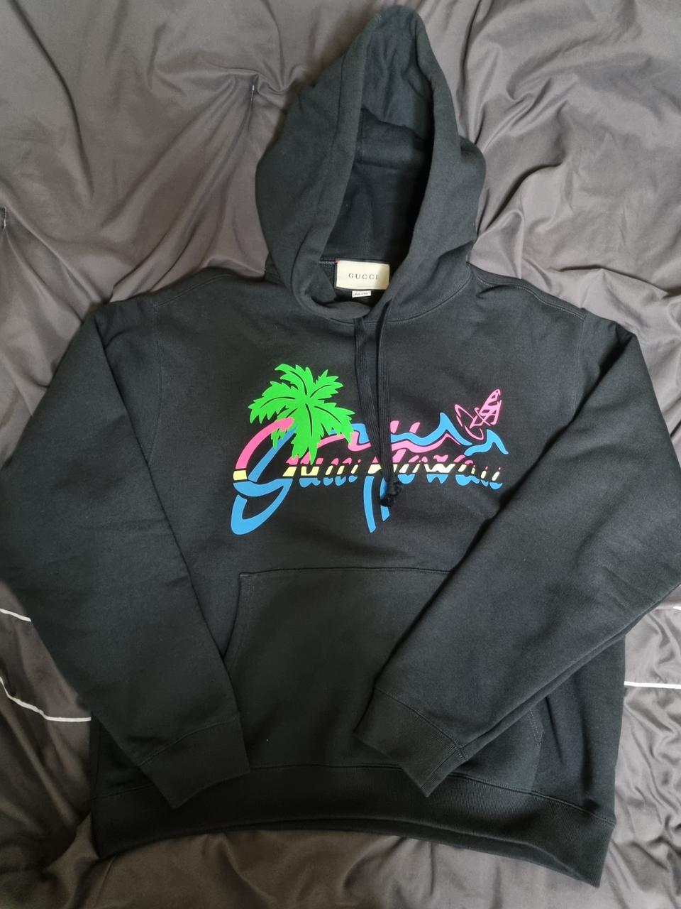 구찌 하와이 로고 후드티