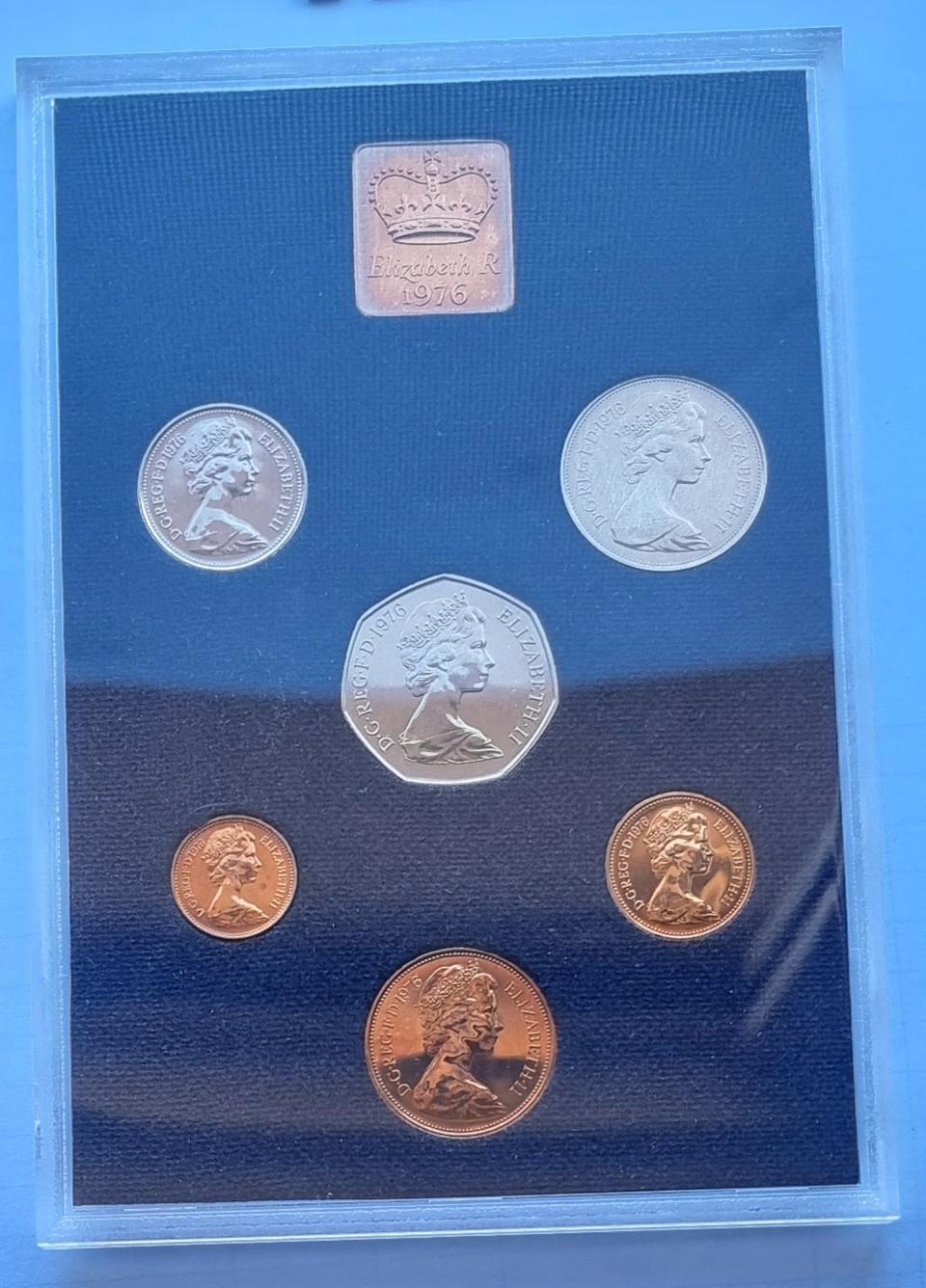영국 6종 1976년도 미사용 민트세트 주화