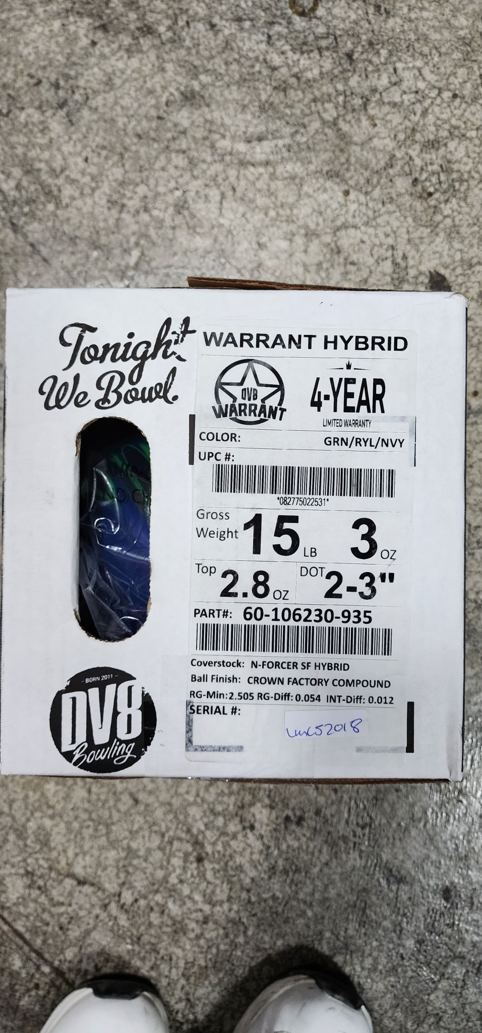 (새 볼링공) 워런트 하이브리드