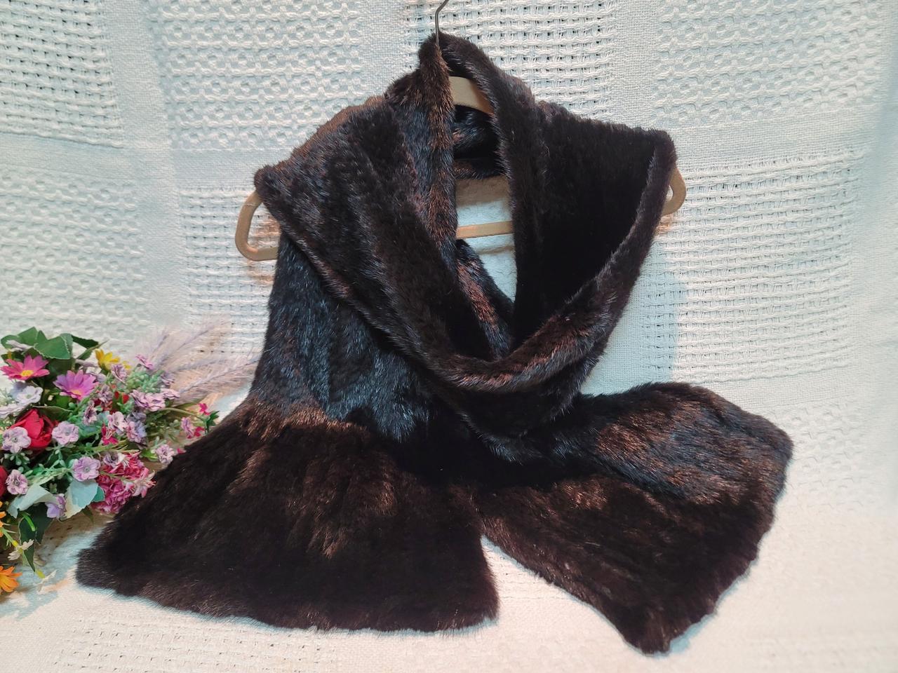 블랙 밍크 머플러(180× 20센티)