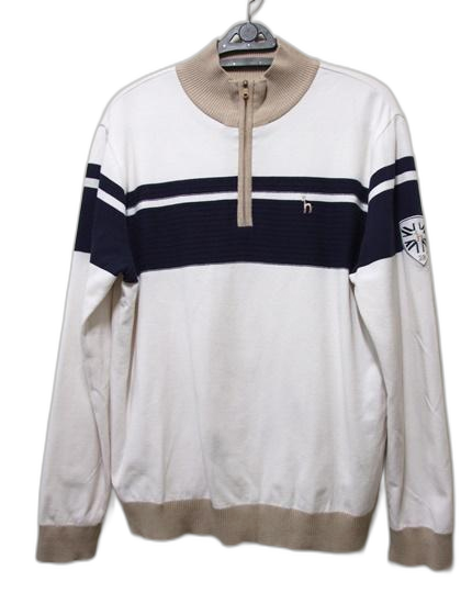 헤지스 골프 정품 아크릴면 반집업 방풍니트 택100