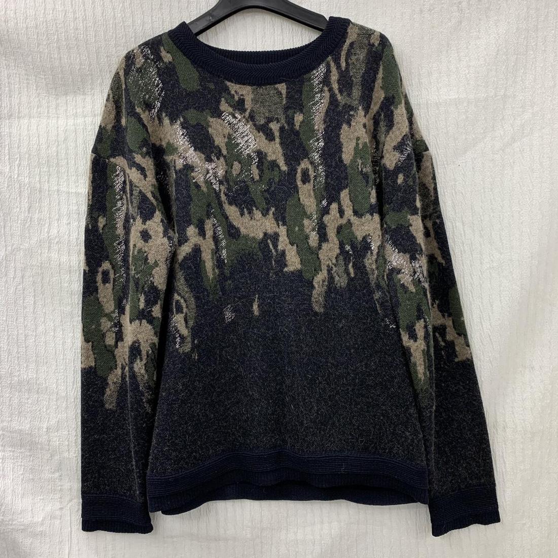 시스템 카모 알파카 니트