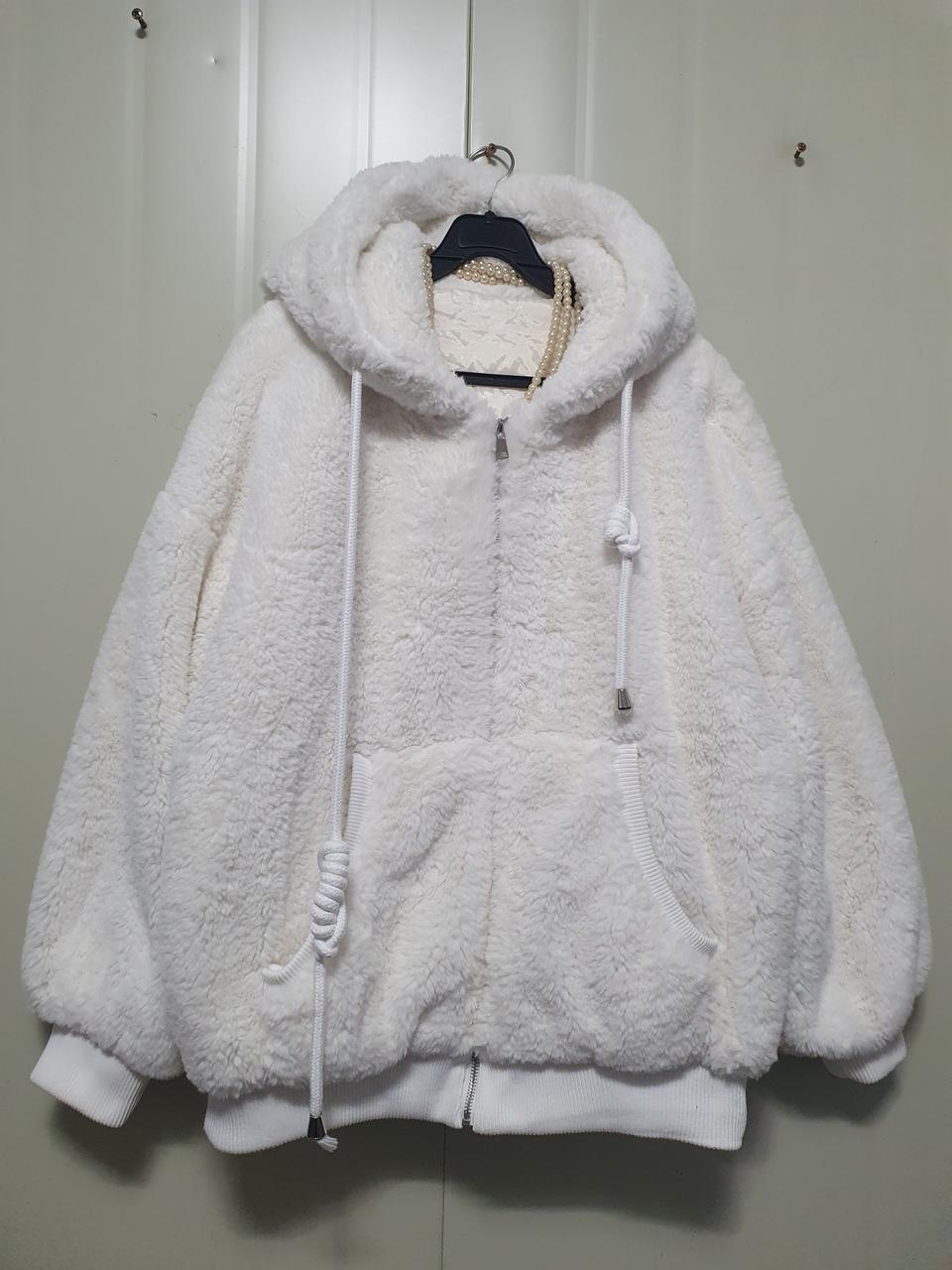 페이크퍼 인조털 후드 집업.코트.인조밍크