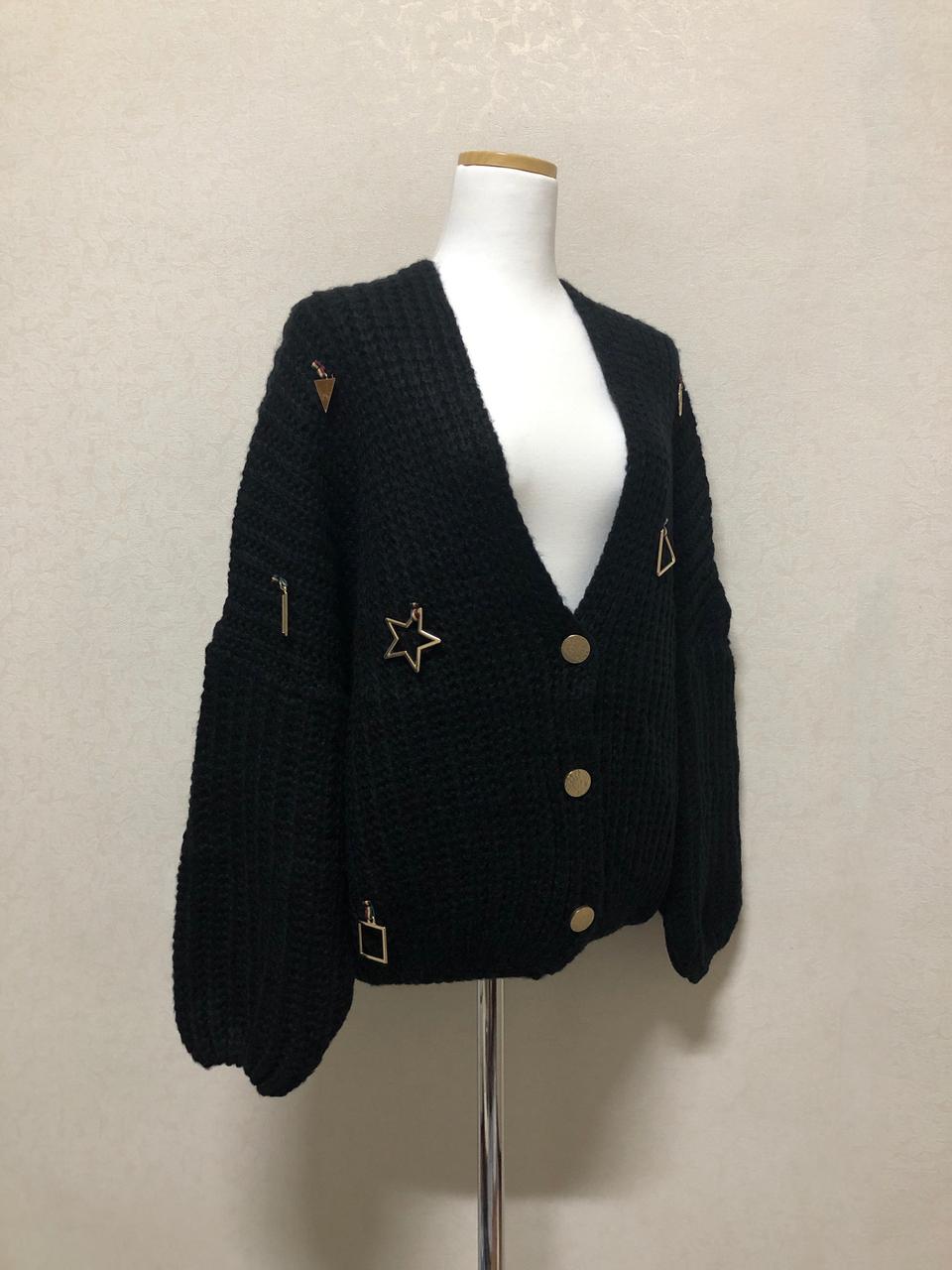 금속장식 유니크 가디건