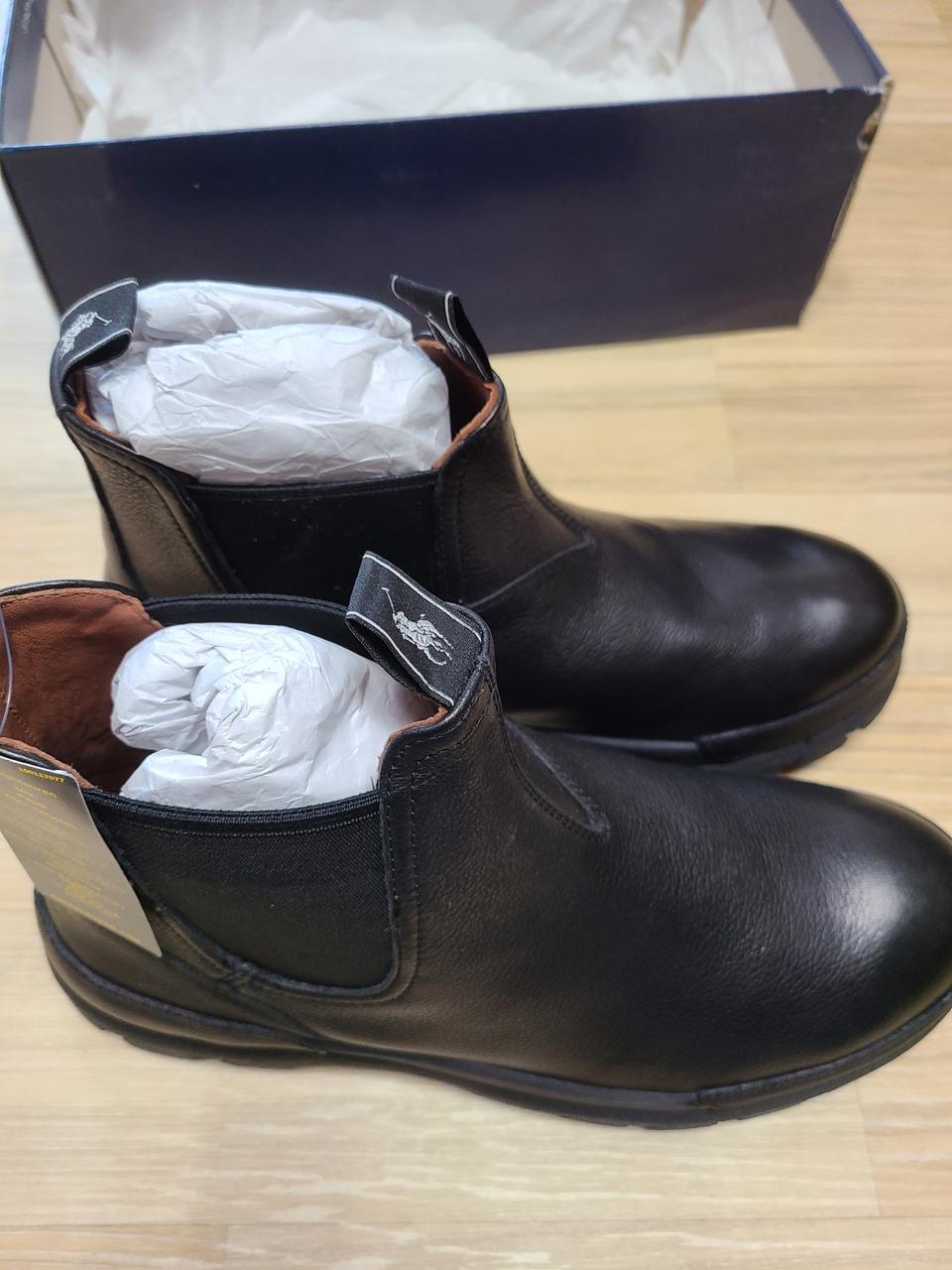 [정품/새상품] [280] 폴로 랄프로렌 블랙 레더 첼시 부츠