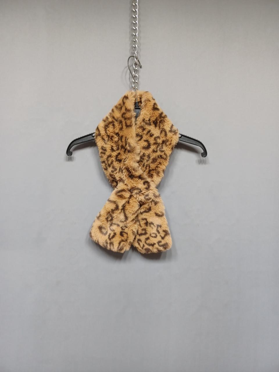 레오파드 퍼 목도리