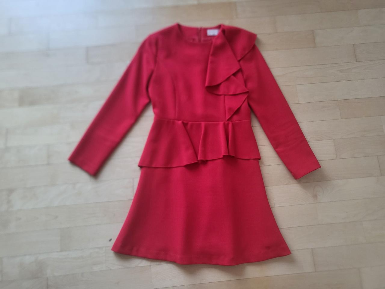 레니본 레드 원피스