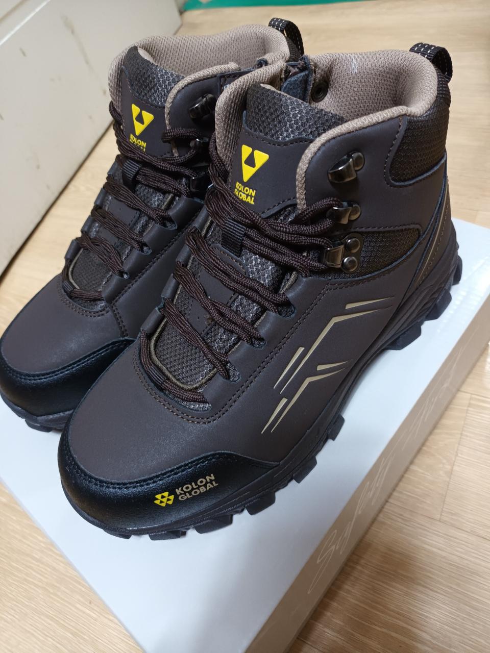 코오롱안전화 260 지퍼  23년새제품 밤색