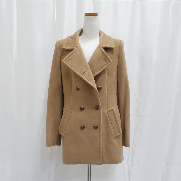 빈폴 여성 베이지 앙고라 혼방 코트 95