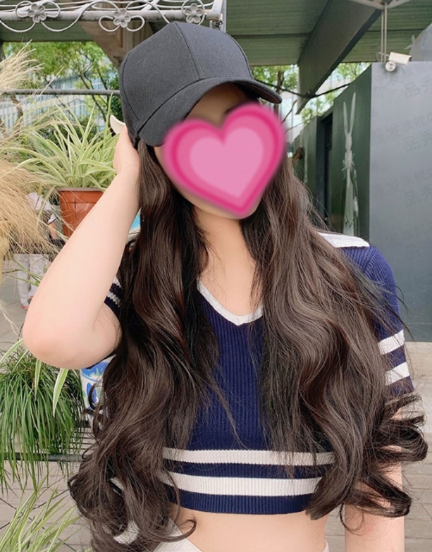 롱 웨이브 긴머리 모자 가발 여성 미용 헤어 머리 연장 블랙 항암 통가발