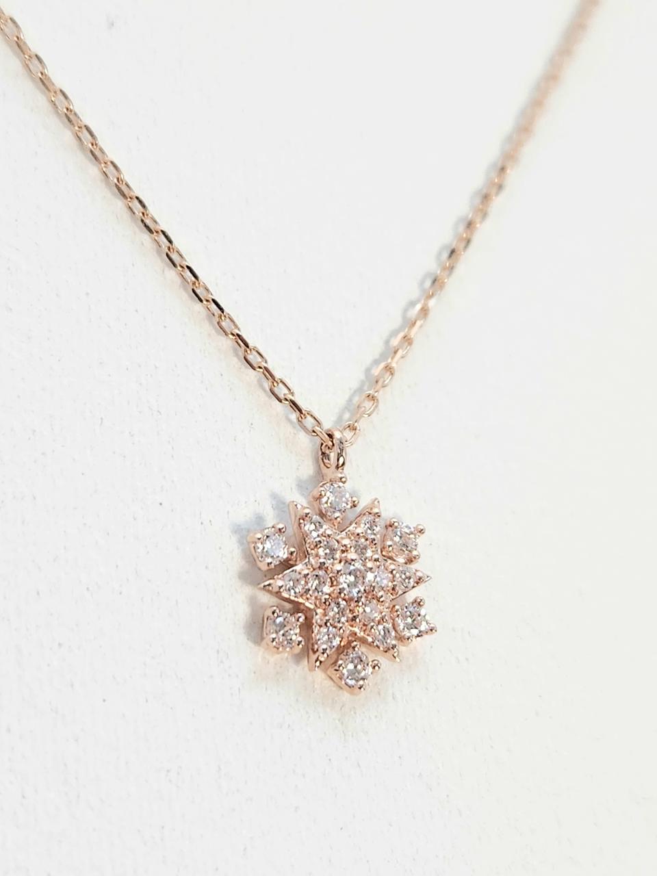 14k.18k.눈꽃목걸이.새상품