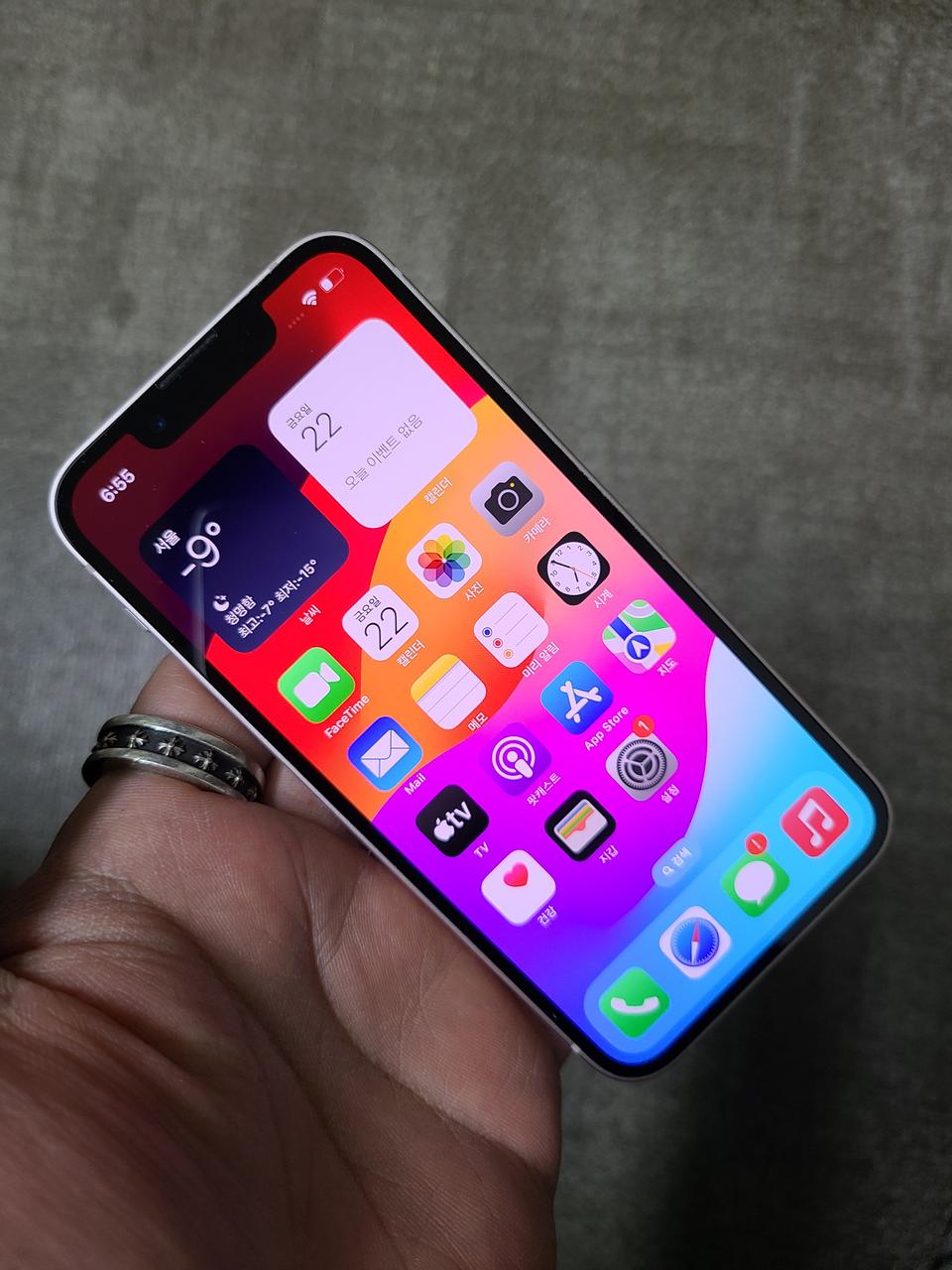 아이폰13미니 128G 핑크 상태AAA 배터리86% 정상해지싸게팜 48만