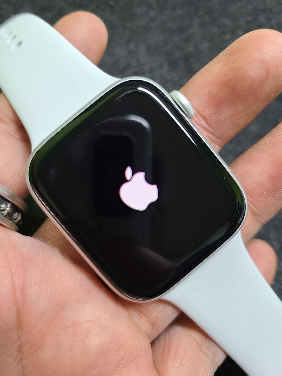 애플워치SE 44MM 실버 상태AAA 풀박 배터리95% 싸게팜 21만원!