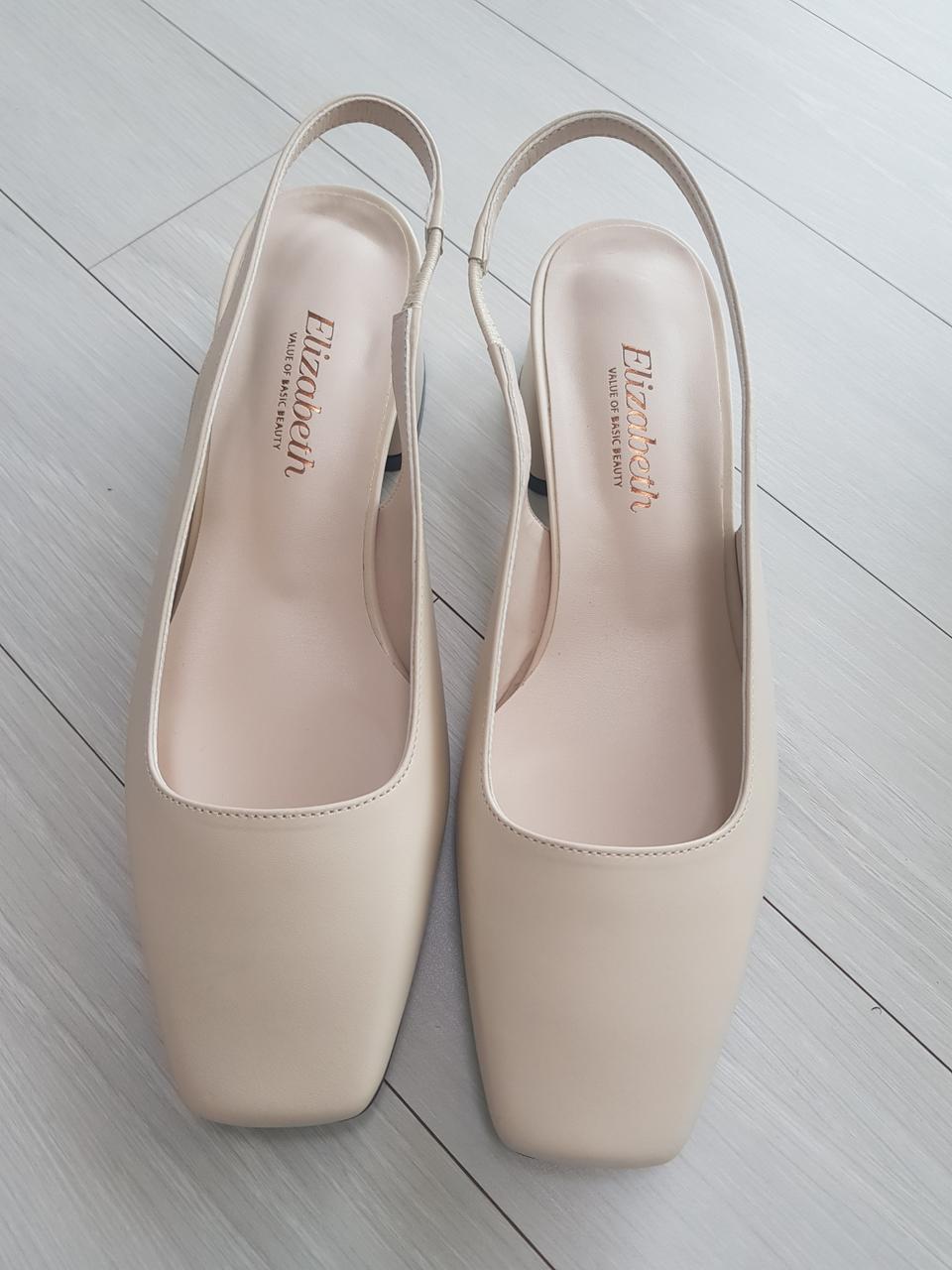 엘리자벳 가죽 슬링백 구두