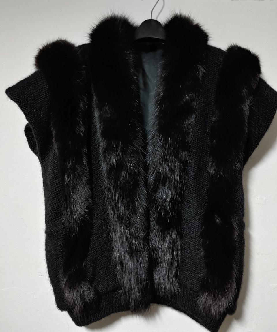 폭스 니트 조끼 베스트