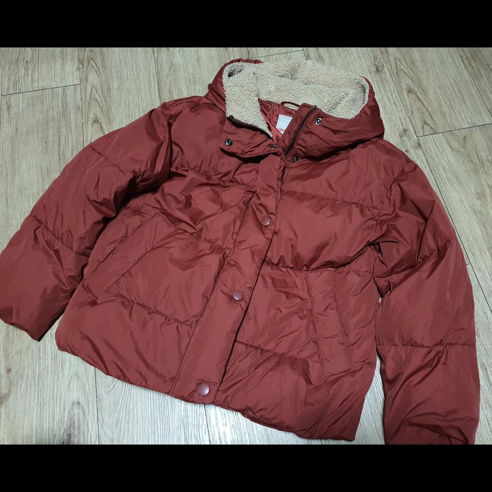 택포 스파오 후드 오버핏 푸퍼 점퍼 S 패딩