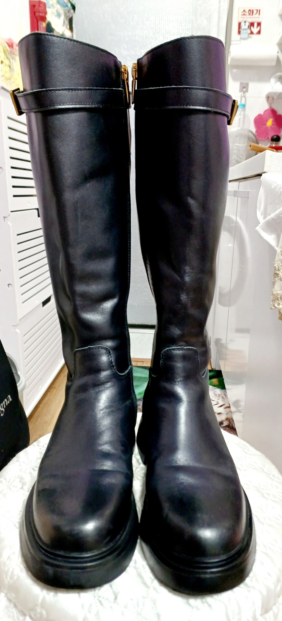 수입소가죽롱부츠