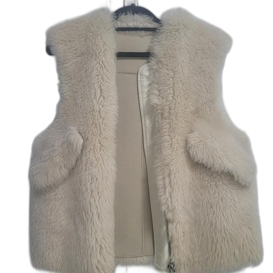 리얼양모 무스탕조끼