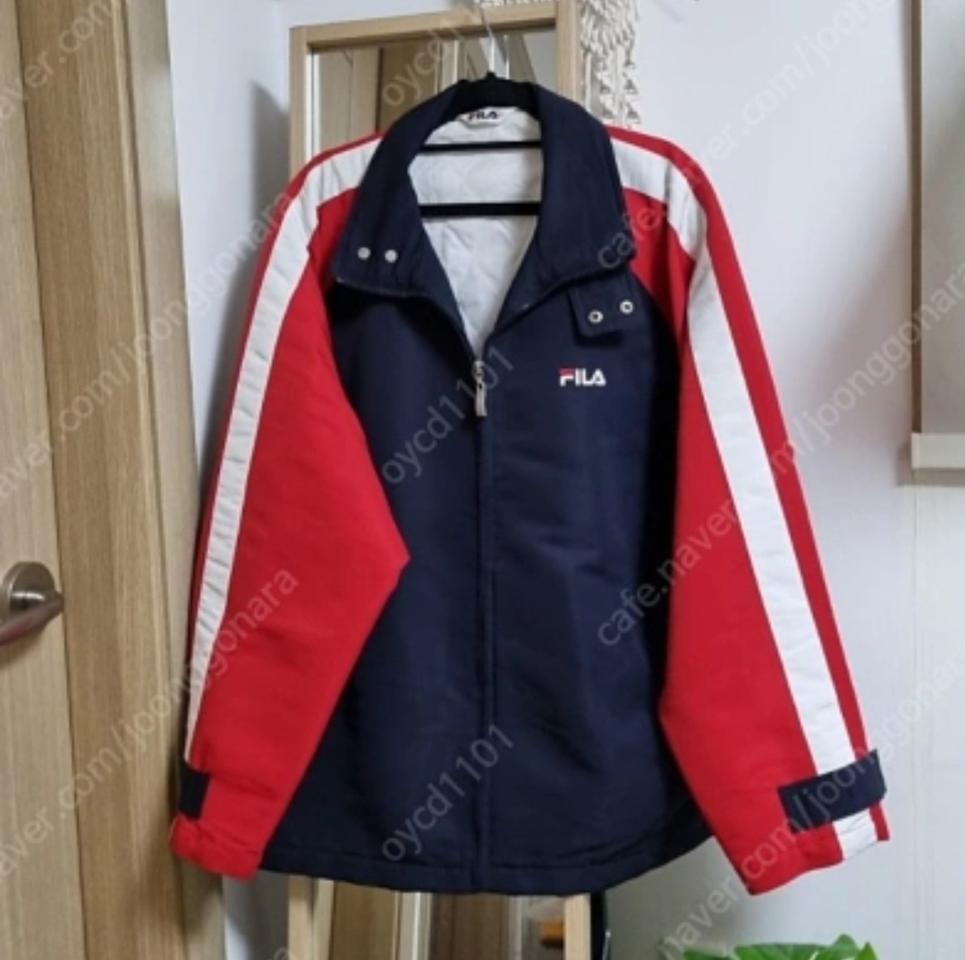 휠라 오버핏 누빔 자켓