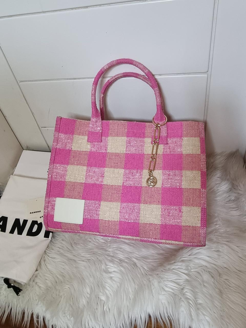 (정품)산드로 트위드 패브릭 토드백 *1번착용 상태좋고 정말 예뻐요*