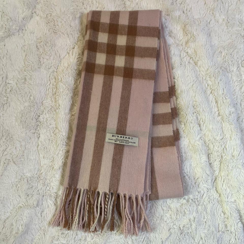 버버리 정품 캐시미어 머플러 핑크