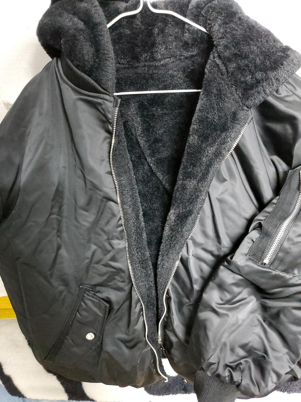 밍크 양면 패딩항공점퍼