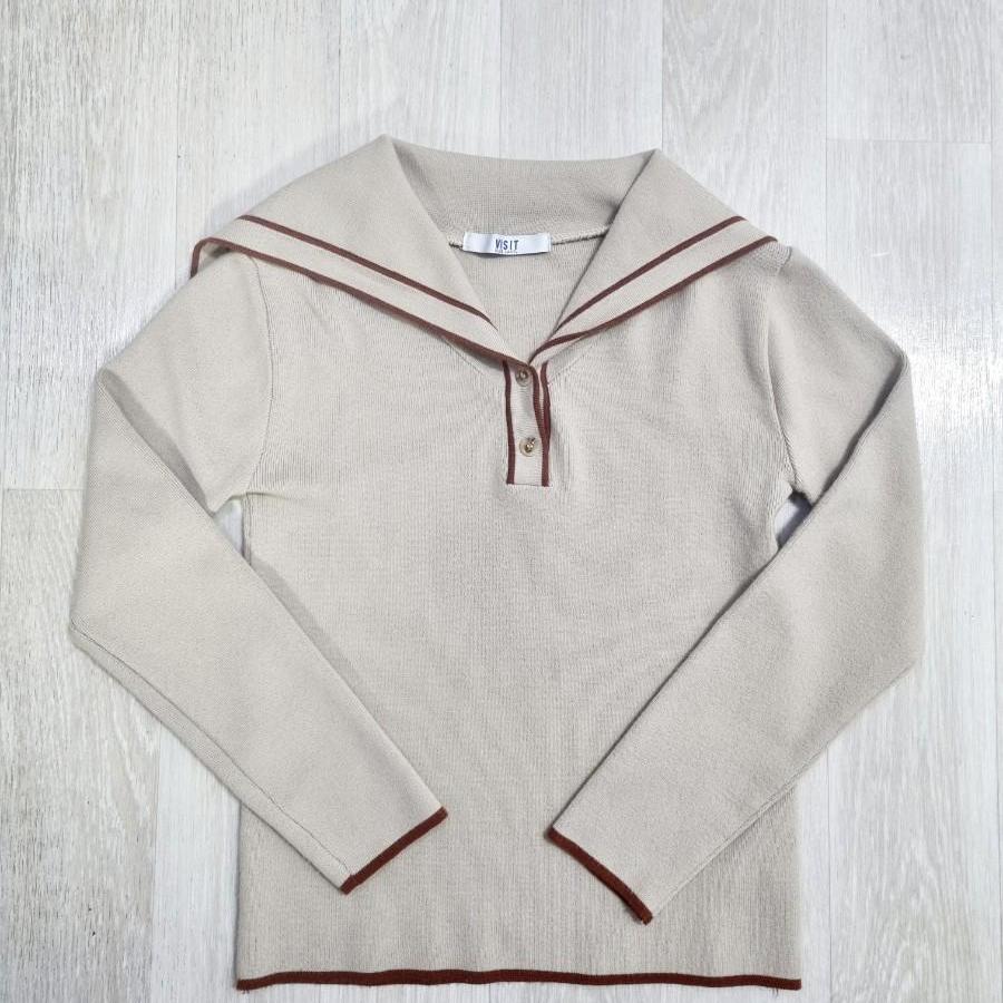 비지트블루라벨. 세일러니트 밀크베이지