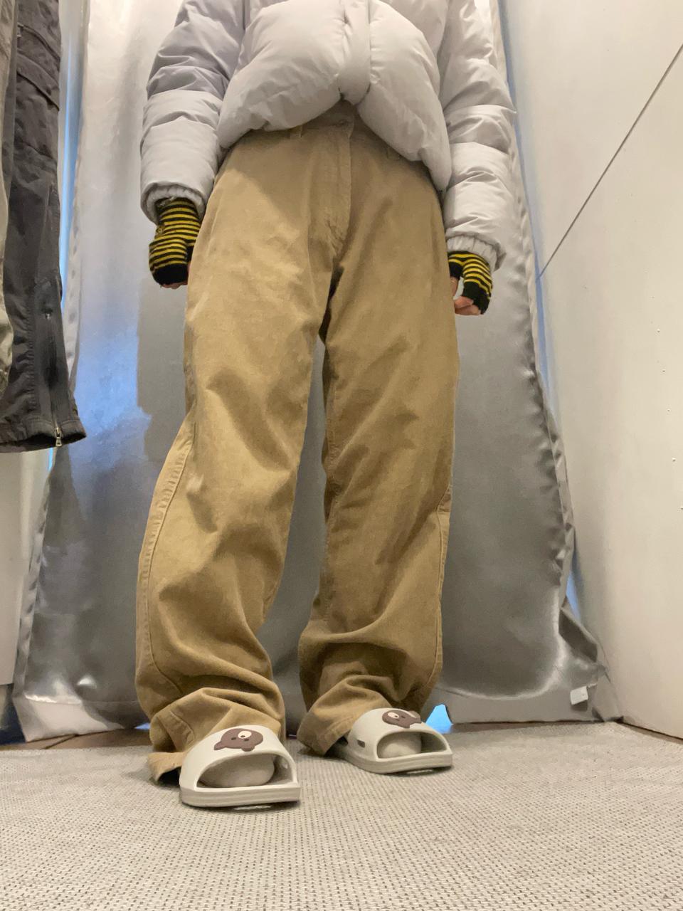 VTG 베이지 루즈핏 코듀로이 팬츠