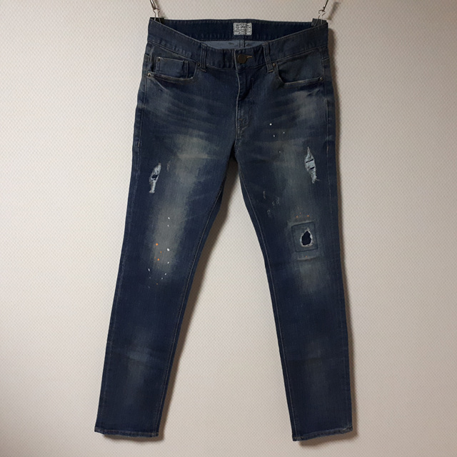 32/GU 디스 덧뎀 워싱 청바지/32-1224