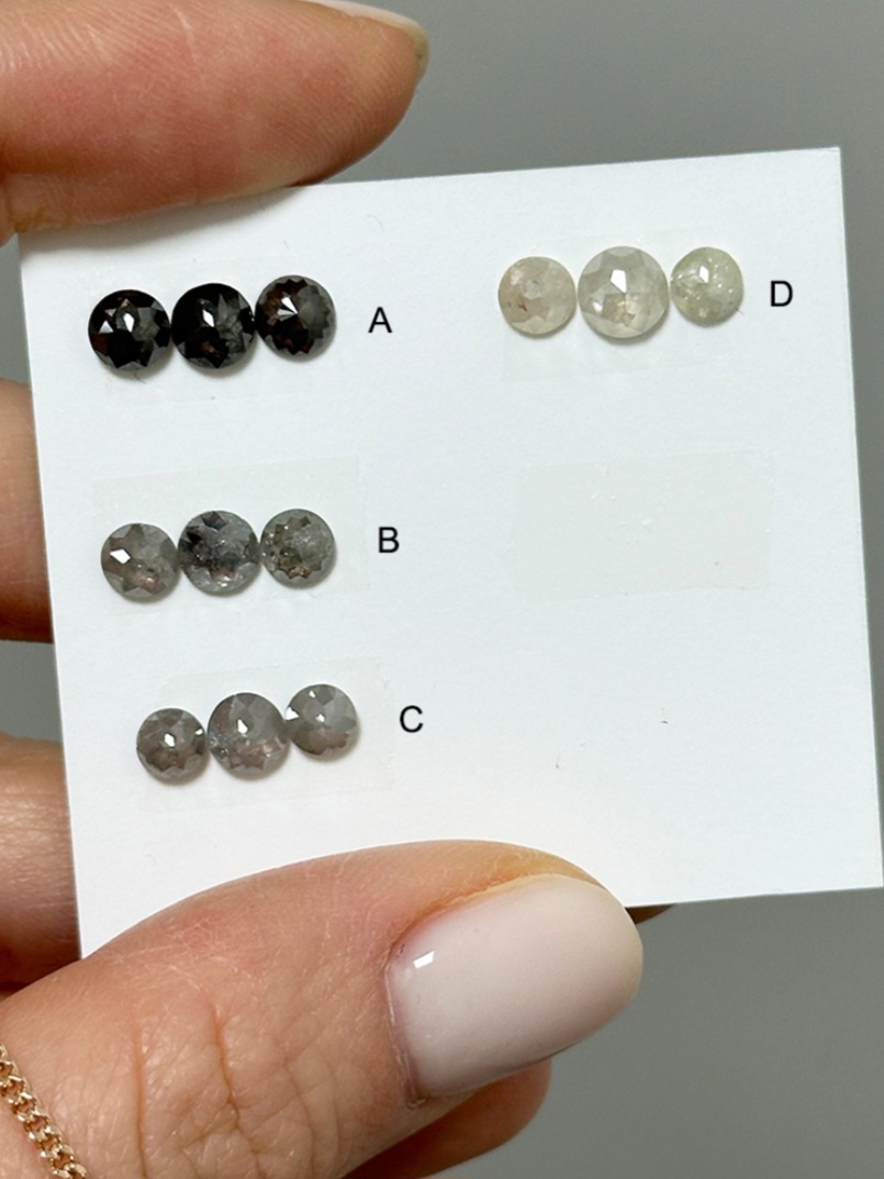 18k 러프다이아몬드3개셋팅 묵직한 반지