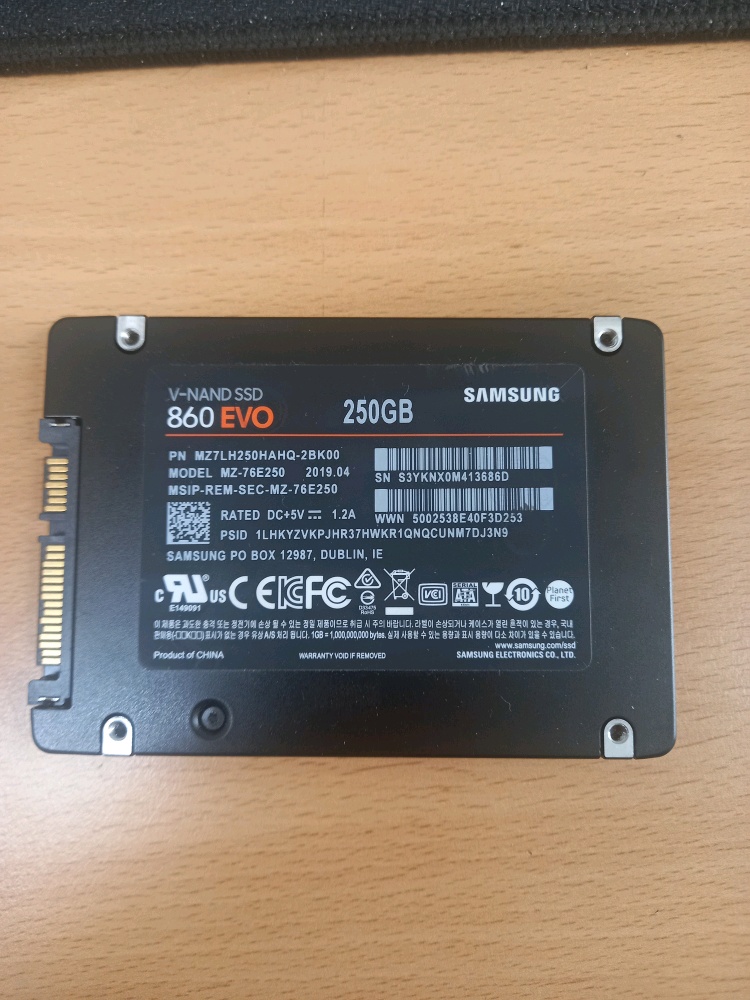 삼성 SSD 860EVO 250GB 판매합니다 