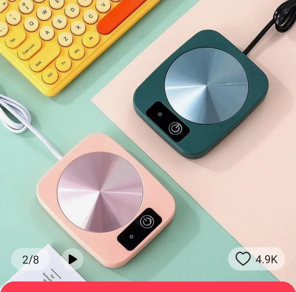 찻잔 발열 전기 받침대(새상품)